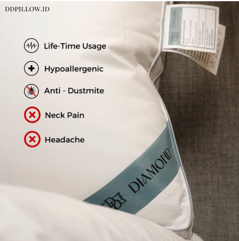 DDPillow Bantal Bulu Angsa Asli Type Diamond 3