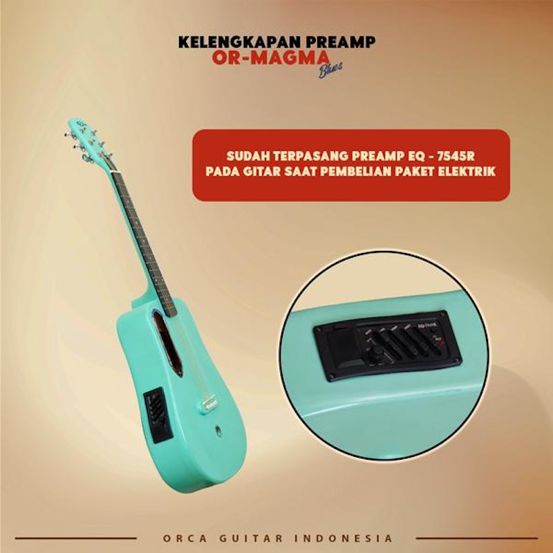 ORCA Or-Magma Blues Gitar Akustik 3/4 3