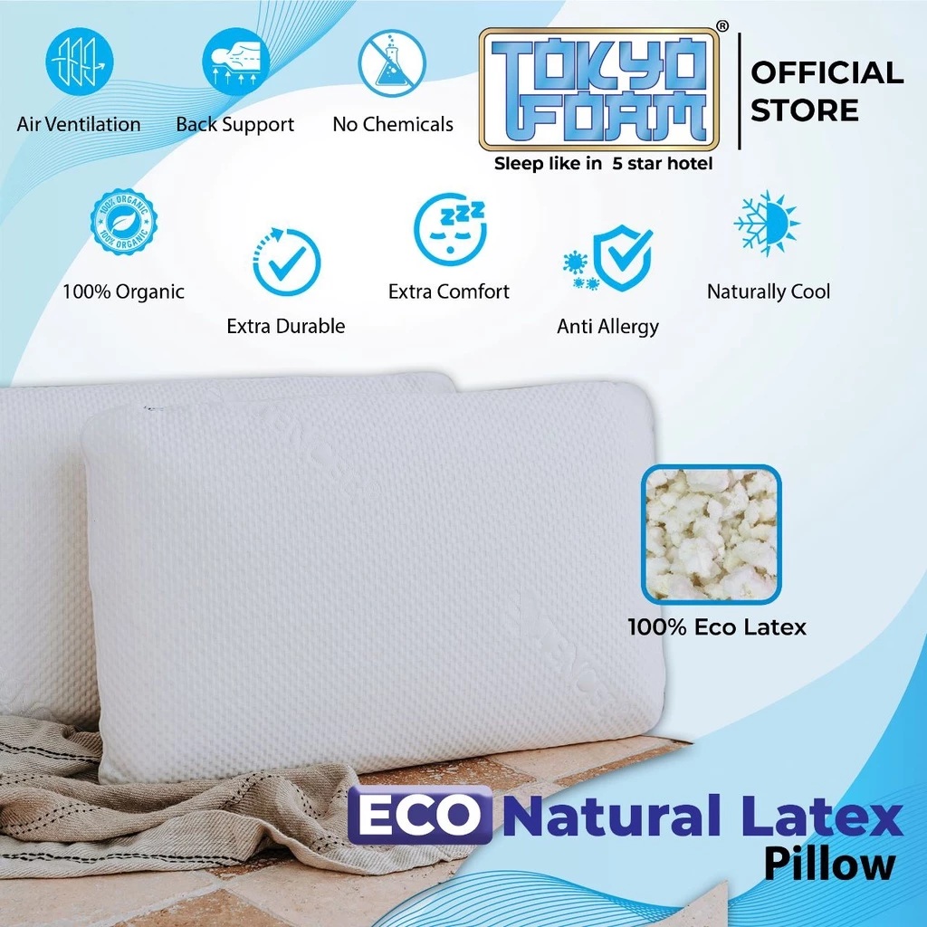  Tokyo Foam Bantal Eco Natural Latex Pillow