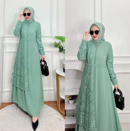 10 Rekomendasi Gamis Brokat Kombinasi Terbaik [Ditinjau oleh