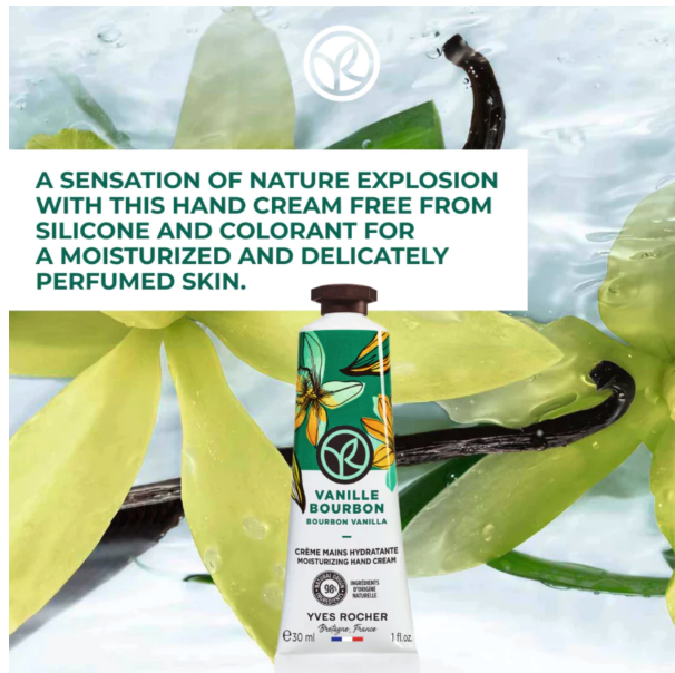 Yves Rocher Yves Rocher Bourbon Vanilla Moisturizing Hand Cream 30 ml