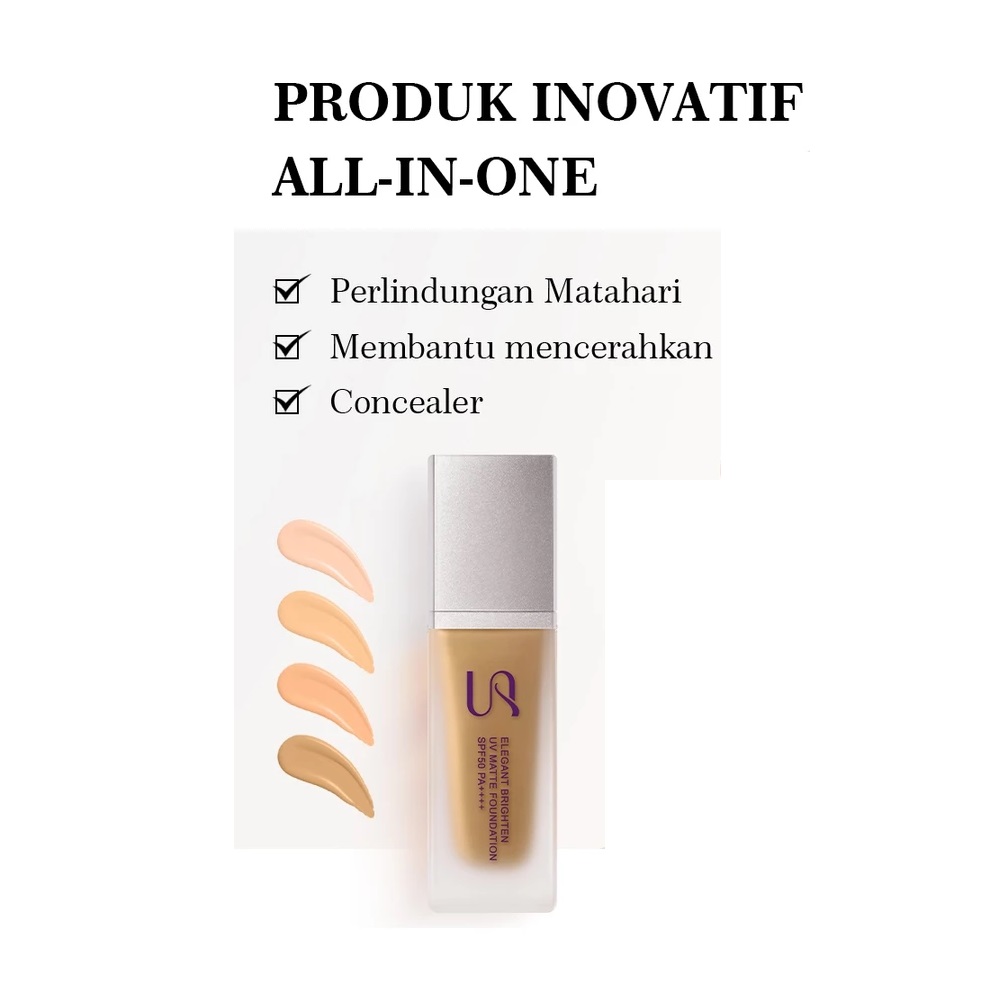 Xianghui Trading Indonesia URRACX Elegant Brighten UV Matte Foundation SPF50 PA++++ Almond