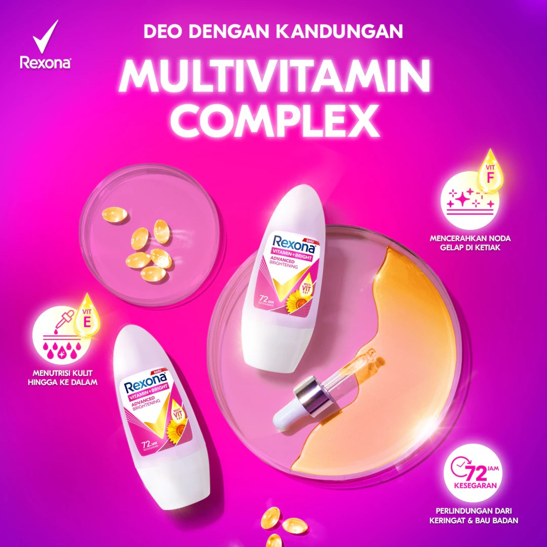 Unilever Indonesia Rexona Vitamin + Bright Advanced Brightening