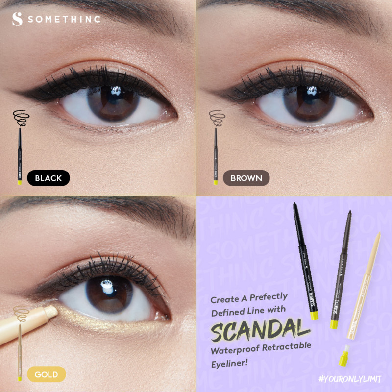 Royal Pesona Indonesia SOMETHINC SCANDAL Waterproof Retractable Eyeliner - Jet Black