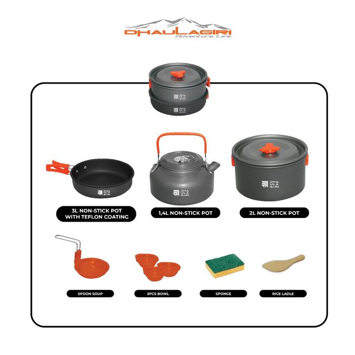 Dhaulagiri Nesting Camping Cooking Set 3