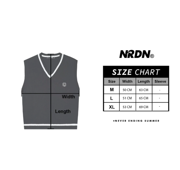 Musim Panas Indonesia NRDN Sweater Clover Vest Knitwear Black 