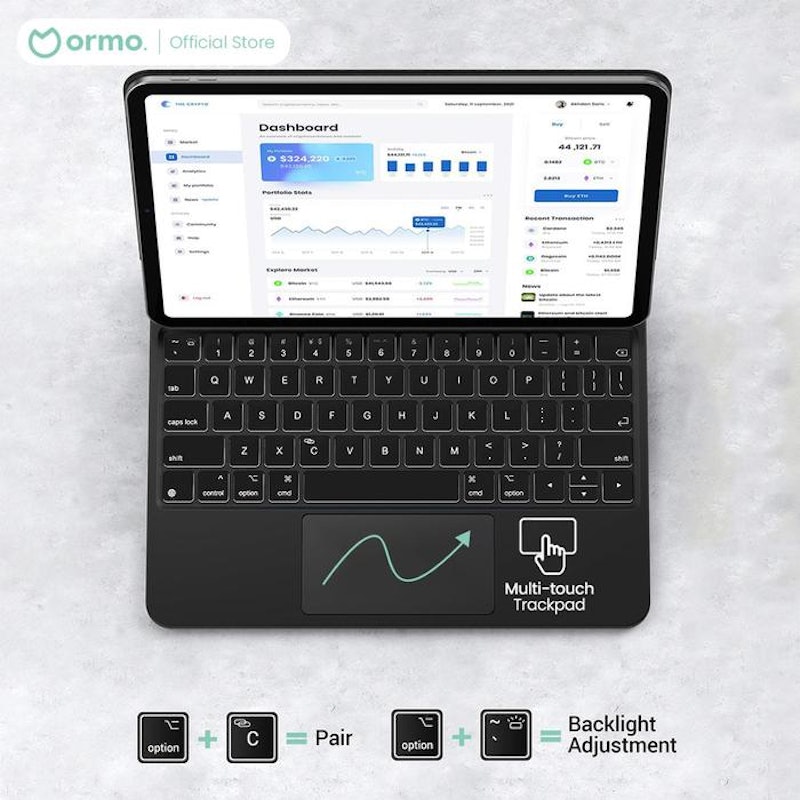 Ormo Magic Keyboard for iPad Mini 6/7 3