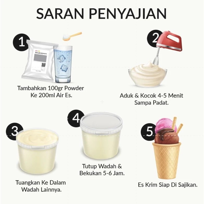 MAXFOOD Hard Ice Cream Powder Blueberry