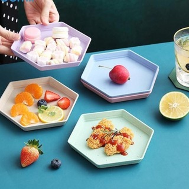Set Piring Hexagonal 4