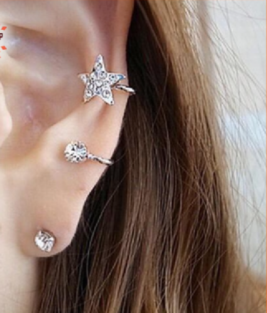  Stud Ear Cuff Star Elegant  ACC035 