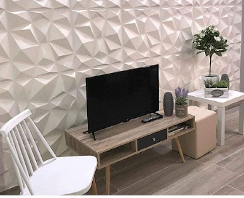 Wallpaper 3D Foam Sticker Motif Diamond Triangle 5