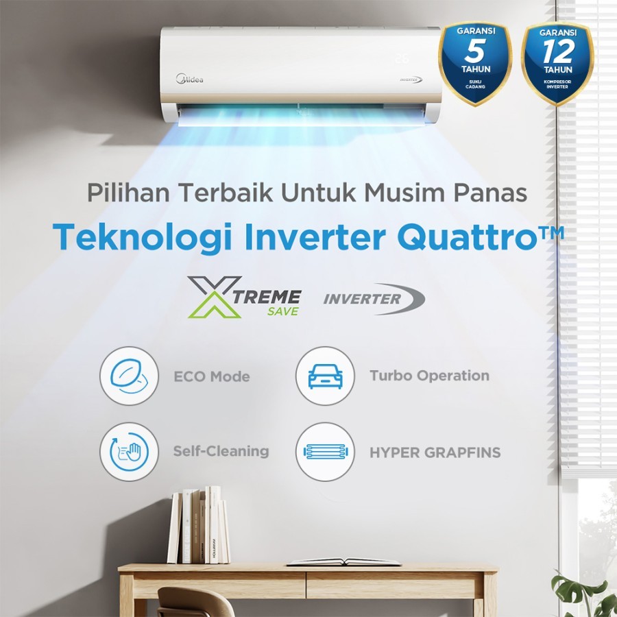 Midea Midea AC Inverter 0.5 PK XtremeSave MSIAF-05CRDN2X