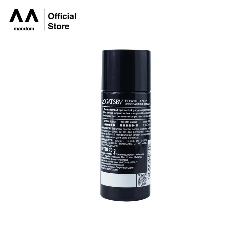 Mandom Indonesia Gatsby Powder Clay Unbreakable Smooth