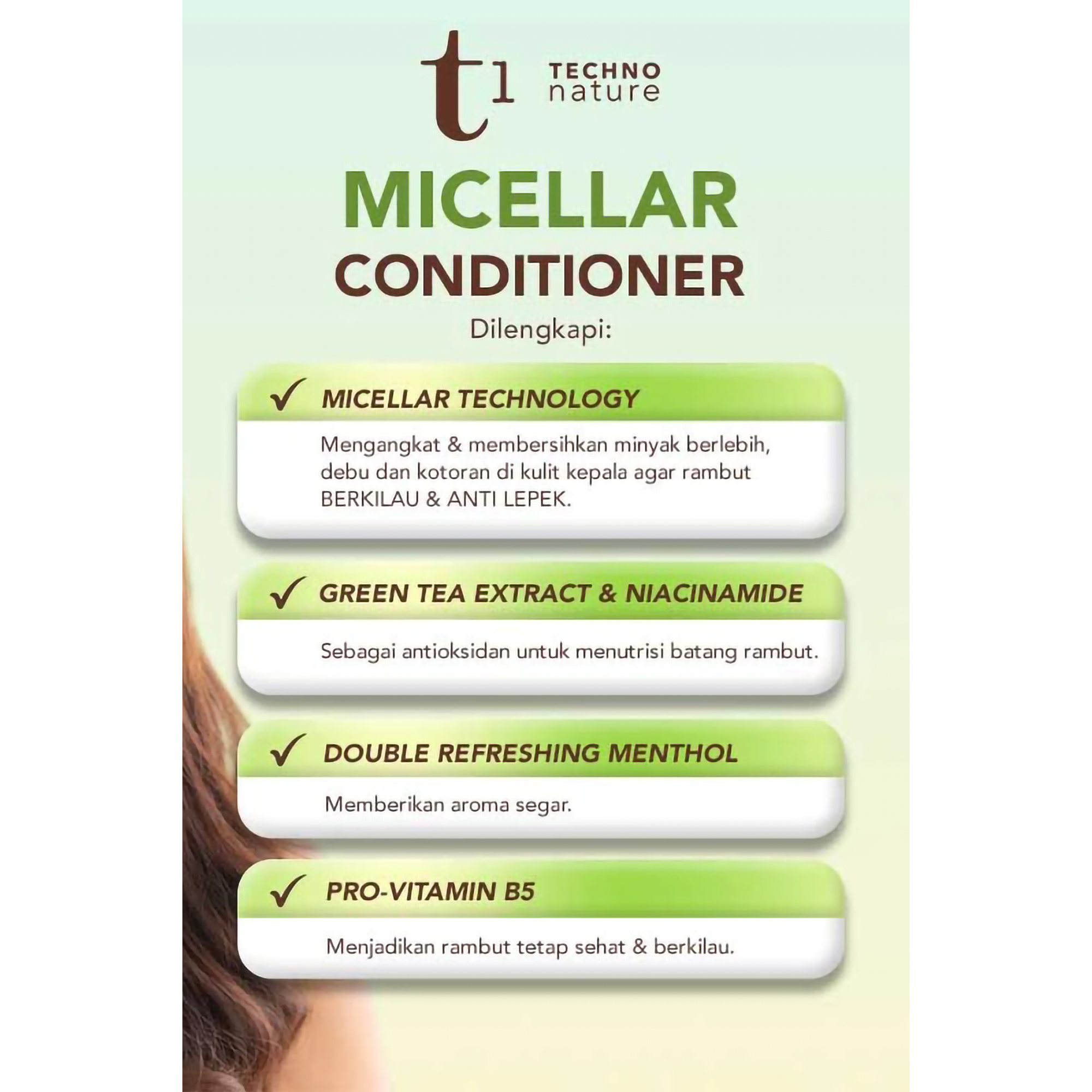 Akasha Wira International Makarizo T1 Techno Nature Micellar Shampoo 