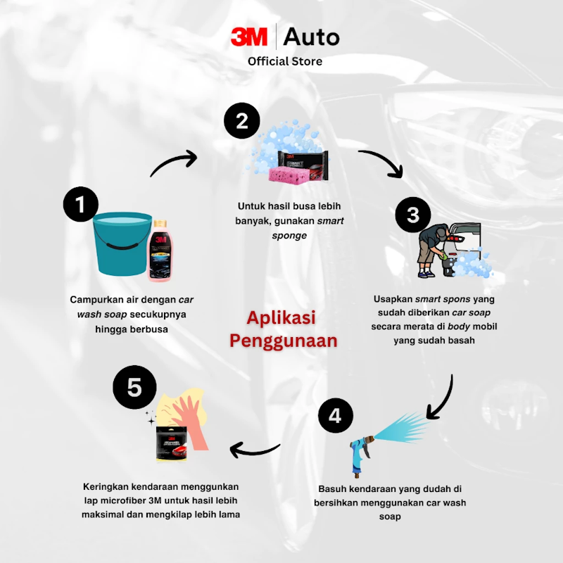 3M Car Wash Soap Gold Series 450 ml 5