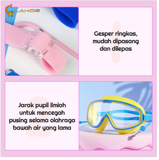  LAKOE INDONESIA Kacamata Renang Snorkling Anak   2