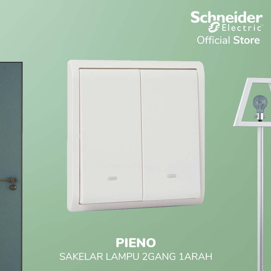 Schneider Electric Schneider Electric Pieno Sakelar Lampu 2 Gang 1 Arah E8232L1F_WE_G3