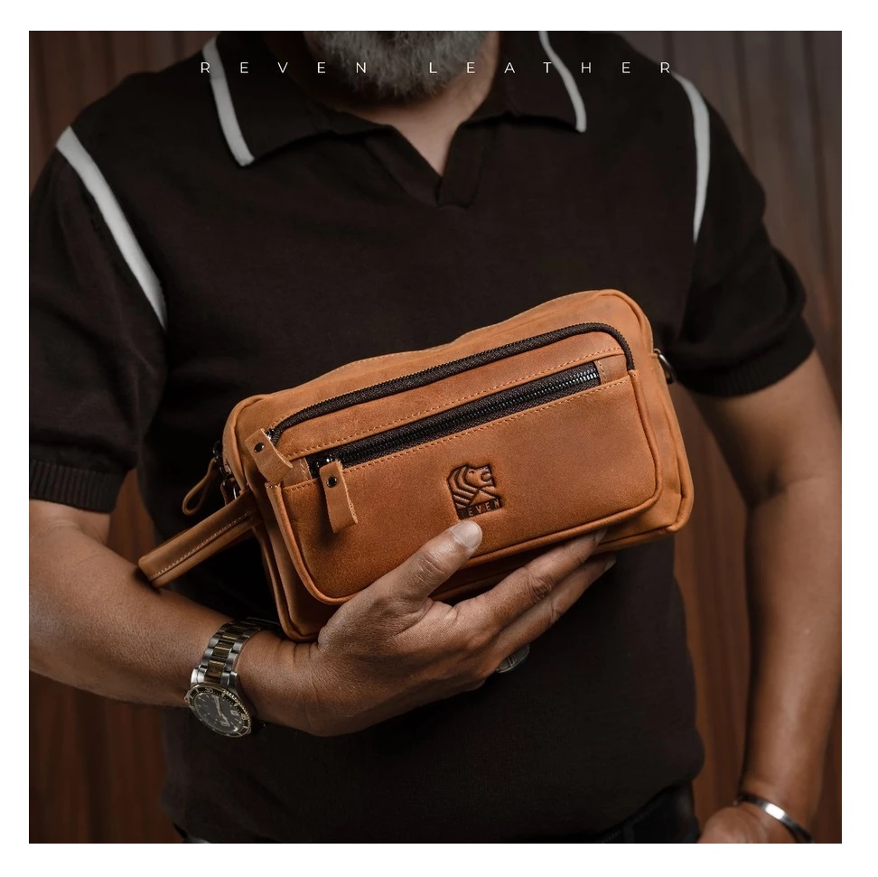 Reven Leather Nakula Pouch Bag 3