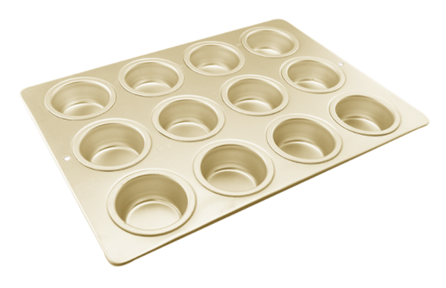 12 Cup Muffin Pan Champagne Gold