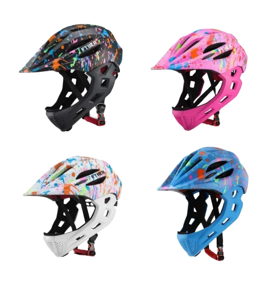 Ftiier Helm Sepeda Anak Full Face 2 in 1