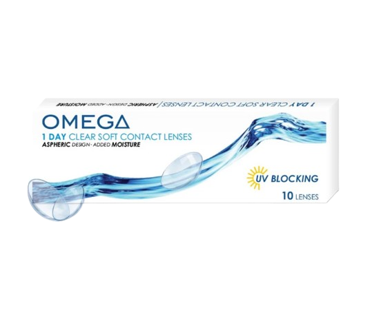Omega 1 Day Clear Soft Contact Lenses