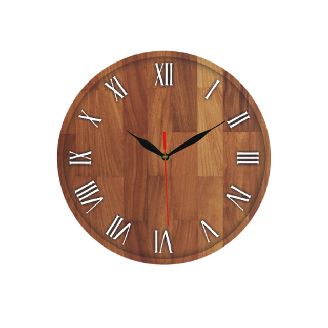 Jam Dinding Kayu Angka Romawi ｜ CV7