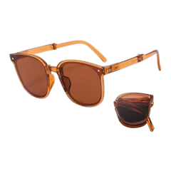 Colore.in Kacamata Hitam Lipat Sunglasses Foldable Anti UV Crystal Brown