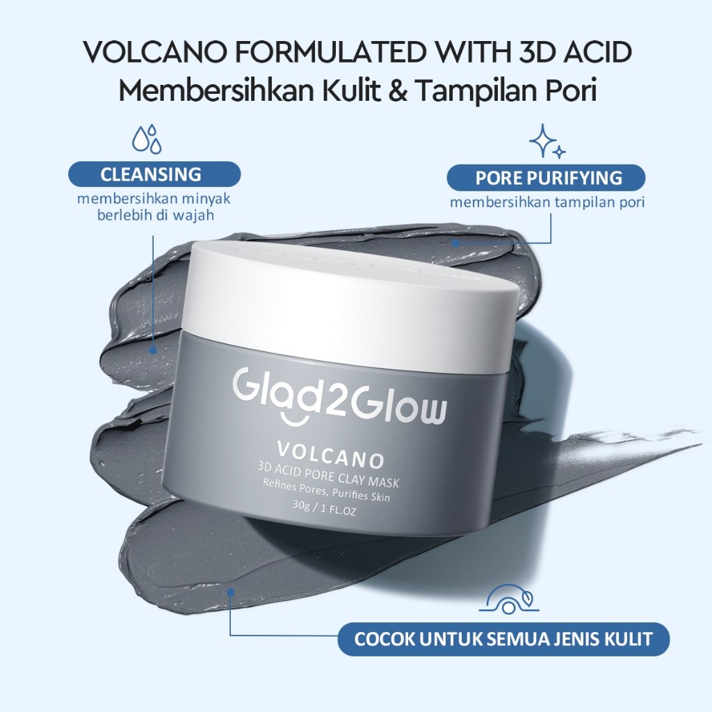  Glad2Glow Volcano 3D Acid Pore Clay Mask