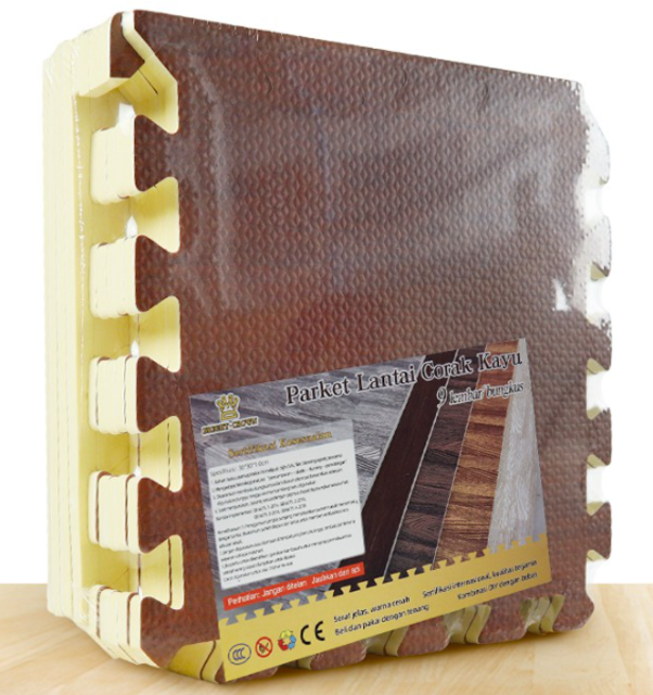 Bright Crown Eva Mat Motif Kayu