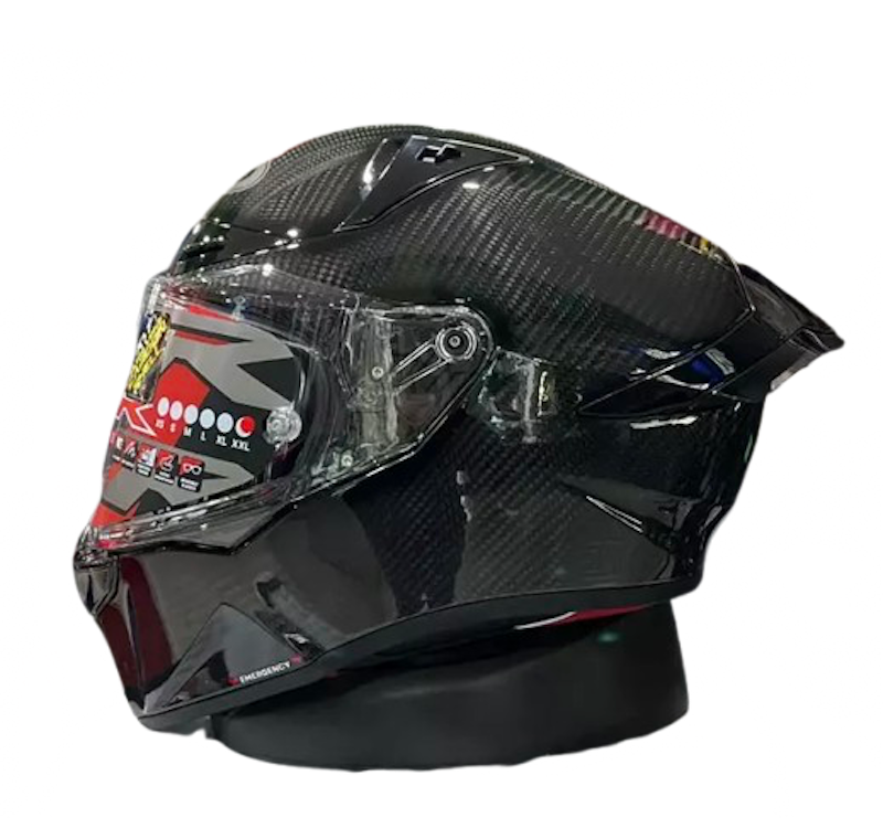 KYT Helm R1R Carbon Glossy Black 1