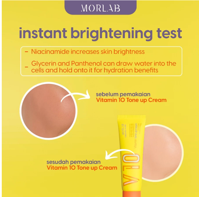 Diamor Natural Indonesia MORLAB V10 Vitamin Tone Up Cream