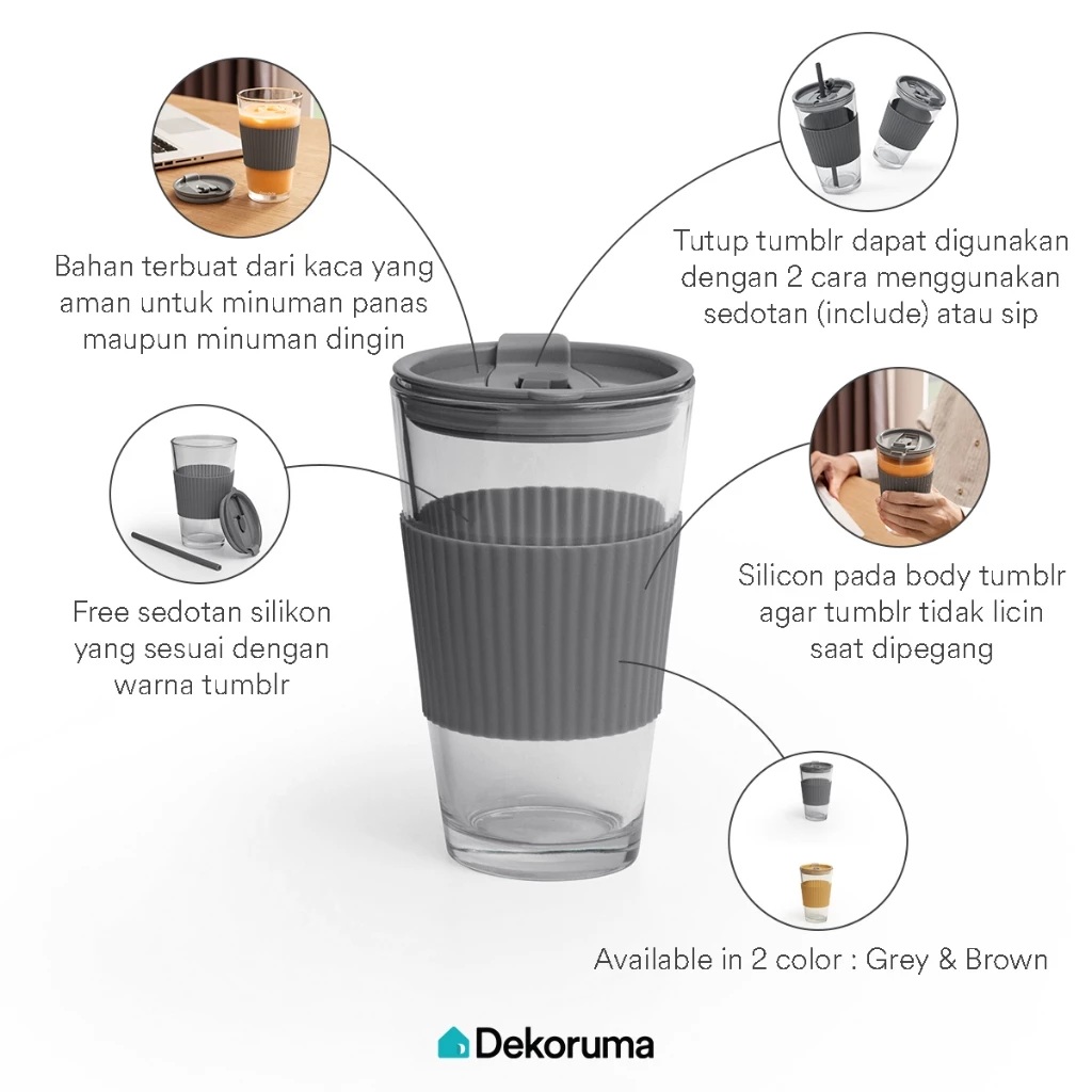 Dekoruma Dekoruma JINAN Gelas Tumbler Aesthetic