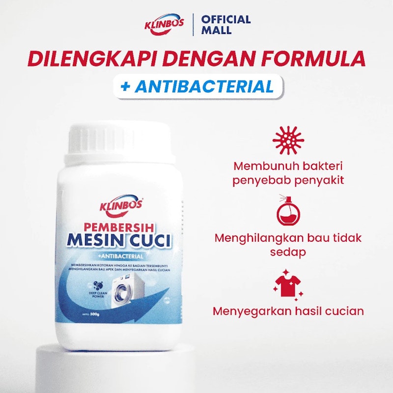 KLINBOS® Pembersih Mesin Cuci +Antibacterial 4
