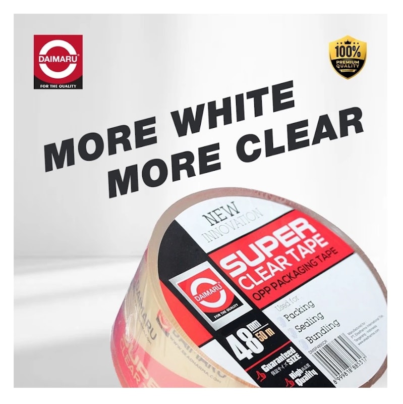 Daimaru OPP Super Clear Tape 48mm x 50m 3