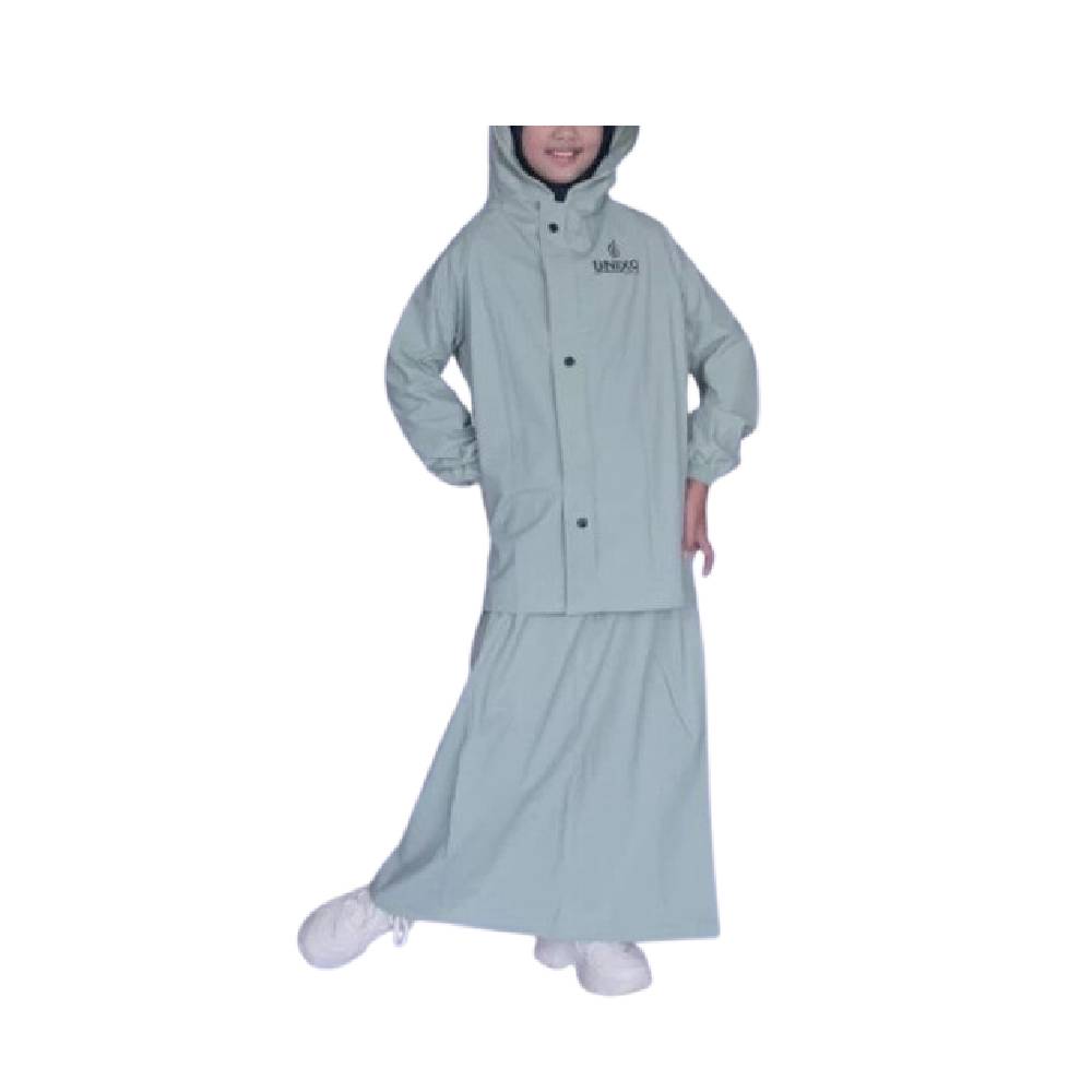 UNIXO Jas Hujan Anak Setelan Jaket Rok