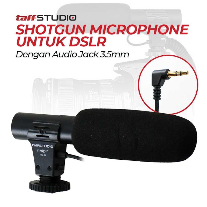 TaffSTUDIO Shotgun Microphone untuk DSLR 3