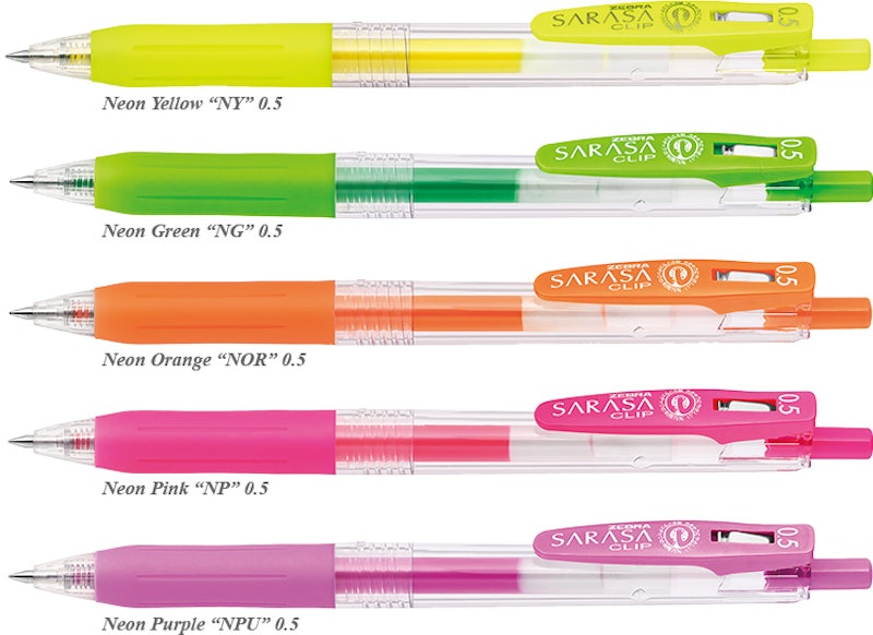 Zebra Gel Pen Pulpen Sarasa Clip 0.5 mm 2