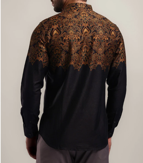 Mega Perintis MOC Kemeja Koko Slim Fit Vikrana Black