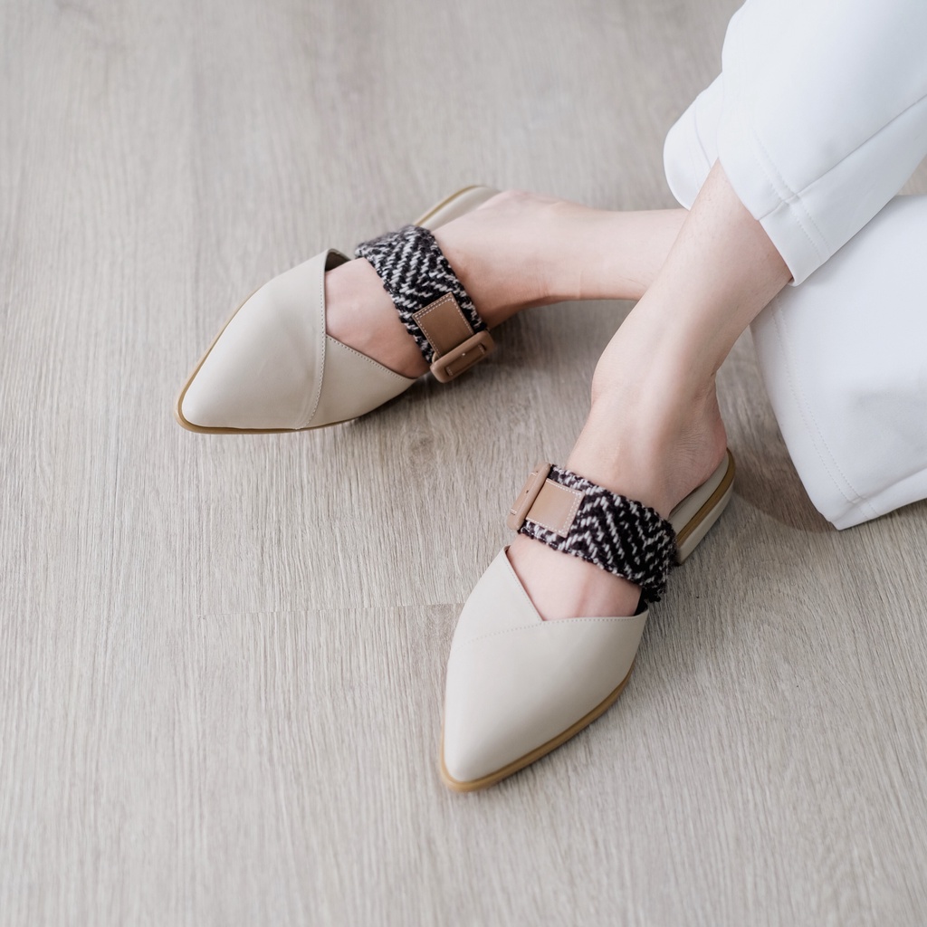 Cekhas Cekhas - Pixy Cream Mules Wanita