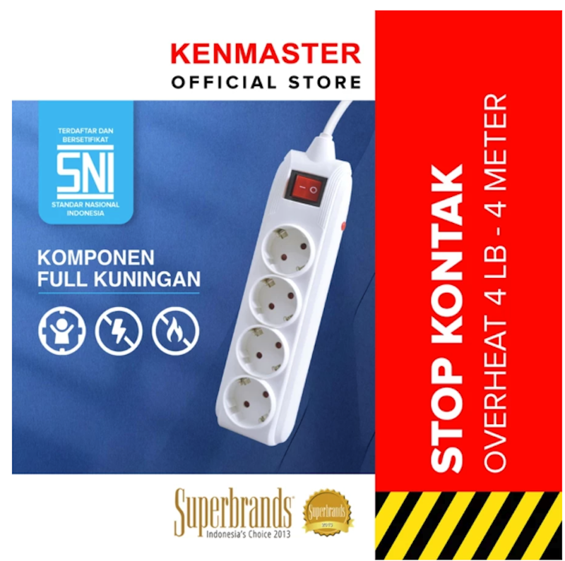Stop Kontak 4 Lubang 4 Meter Overheat 5