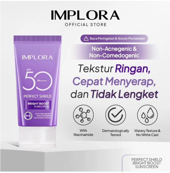 Implora Sukses Abadi Implora Perfect Shield Bright Boost Sunscreen SPF 50 PA++++