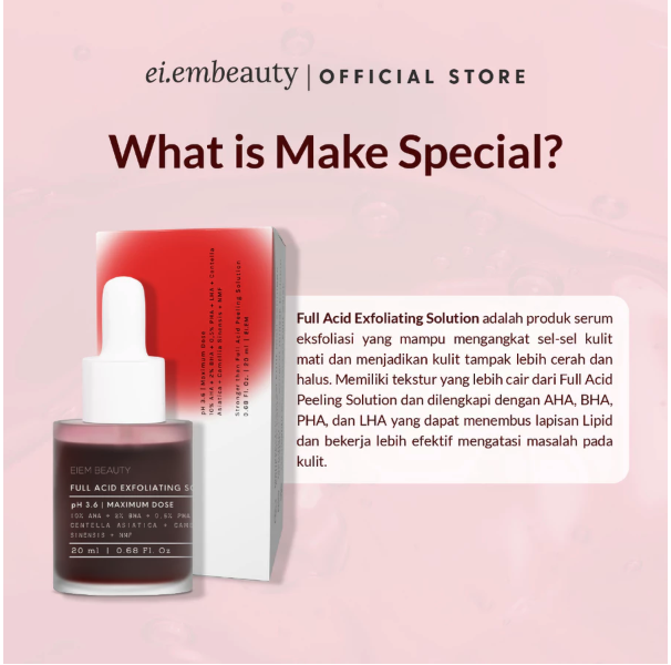 Cantik Alami Sehat EIEM Beauty Full Acid Exfoliating Solution Serum
