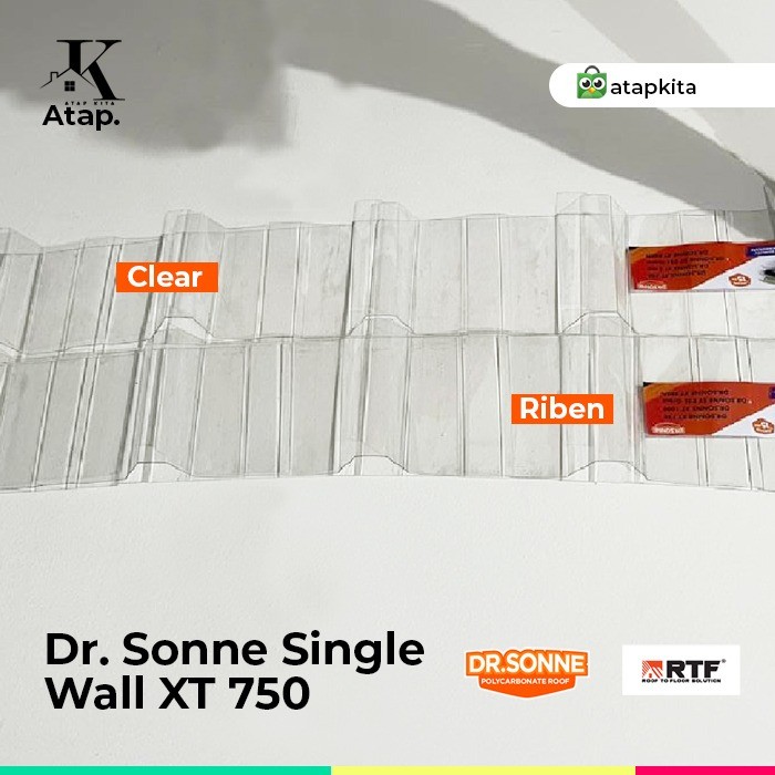 Ragam Tangguh Fortindo DR. SONNE Atap Spandek Transparan 0.8 mm XT750