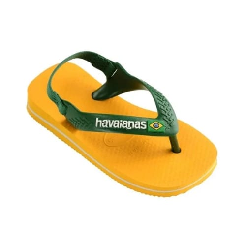 Havaianas New Baby Brasil Logo  ｜ 2151-Pop Yellow/Amazon