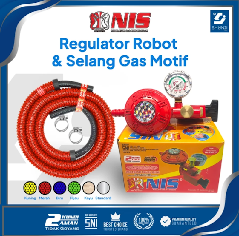 NIS Paket Selang Gas dan Regulator Robot 2