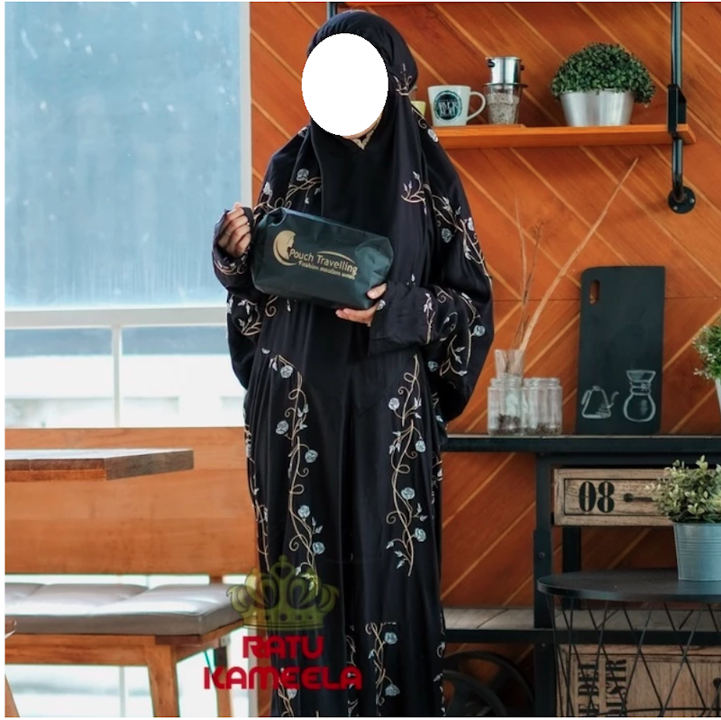 Ratu Kameela Mukena Terusan Bordir Teratai Tulip