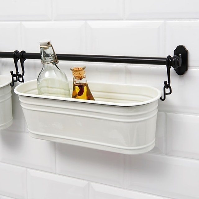 IKEA FINTORP Stand Bumbu, Putih/Hitam 402.020.82