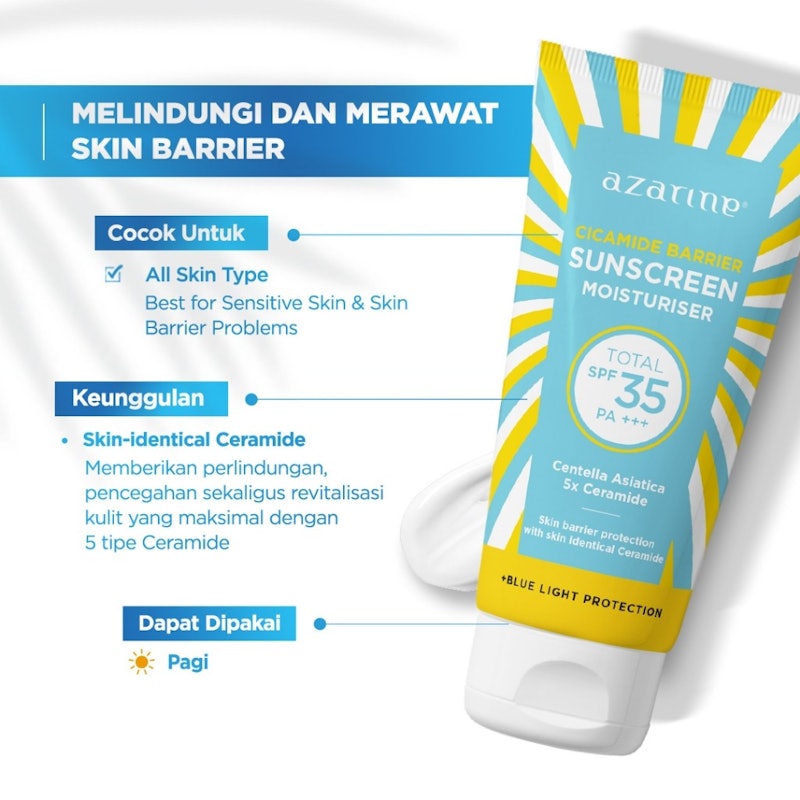 Azarine® Cicamide Barrier Sunscreen Moisturiser SPF35 PA +++