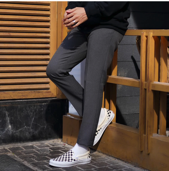  GOODETHICS Celana Bahan Formal Pria Slimfit