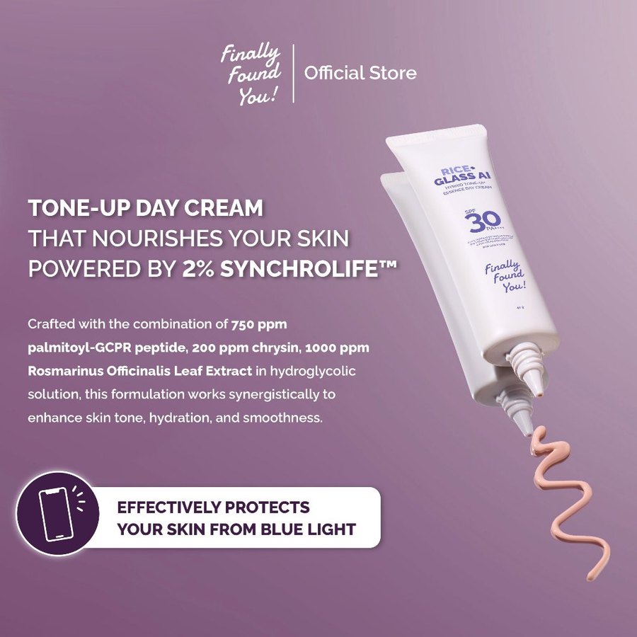 Finally Found You! Rice+ Glass AI Hybrid Tone-Up Essence Day Cream SPF 30 PA++++ 4